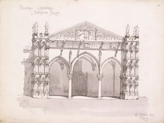 Catedral de Palermo, estudo do pórtico de entrada