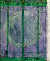 A árvore do esforço pessoal, de Charles Rennie Mackintosh (1868-1928), lápis e aguarela sobre papel, 32x25 cm