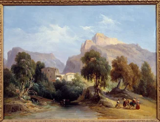 Uma papelaria no vale de Saint Pons Pintura de Charles Renoux (1795-1846) 1833 Aix en Provence, Musee Granet