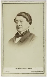 Retrato de Laborde Léon, diplomata, arqueólogo e curador do Louvre, c.1860-90 (foto)