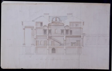 Designs para Lough Crew House, Condado de Meath, Irlanda, c.1825 (caneta e tinta sobre papel)