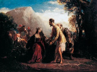 Dom Quixote e Dulcineia (óleo sobre tela