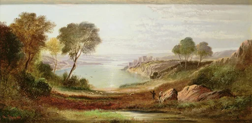 Manhã, chepstow, castelo, monmouthshire