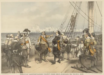 Maarten Tromp antes do início da batalha em Duins, 1639 Maarten Harpertszoon Tromp, antes da batalha naval em Duins 1639 (título no objeto)