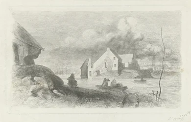 Inundação em Lith Desastre de inundação 1855 (título da série)