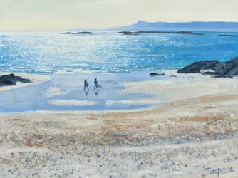 Atravessar a praia, 2014 (óleo sobre tela)