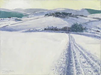 Trilho na neve, 2016 (óleo sobre tela)