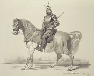 Panjab: Rajah Lal Sing, prato 13 de &39;Lembranças da Índia&39;, gravado por Auguste Francois Laby (1784-1860) 1847