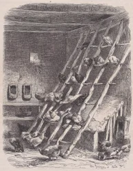 Visita a uma Fazenda - The Roost, de Le Magasin Pittoresque, ca. 1852.