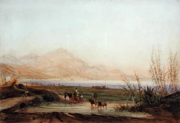 The Baie des Anges, Nice (aguarela no papel)