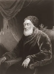 Rei Jorge III em idade avançada. Retrato. (imprimir)