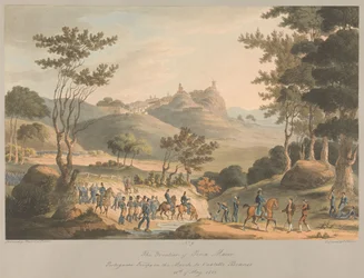 N.º 9 A Fronteira de Pina Macor. Tropas portuguesas em marcha para Costello Branco, 18 de maio de 1811