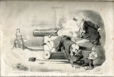 Ilustração de Charles Vernier (? -1887) em Le Charivari