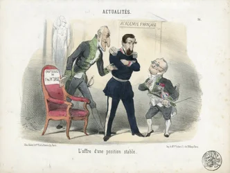 Ilustração de Charles Vernier (? -1887) em Le Charivari