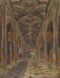 O Conservatório, Carlton House, de "A História das Residências Reais", de William Henry Pyne (1769-1843), gravado por Thomas Sutherland (n.1855), publicado em 1819