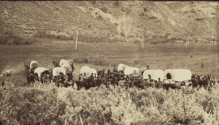 Trem Emigrante Mórmon, Echo Canyon, ca. 1870.