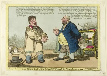 A primeira visita de John Bull ao seu velho amigo, o novo secretário
