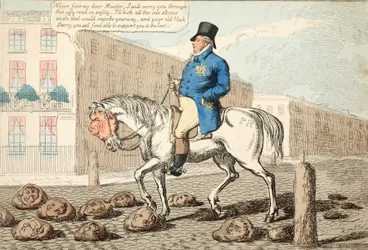 The Regents Hack, pub. 1812 (gravura colorida à mão)