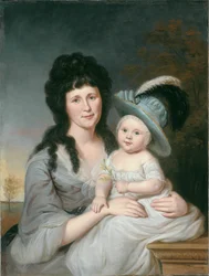 Sra. John Nicholson Hannah Duncan e John Nicholson, Jr., 1790.
