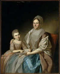 A Sra. Samuel Mifflin e a sua neta Rebecca Mifflin Francis