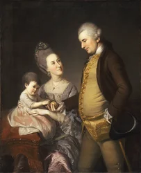 Retrato de John e Elizabeth Lloyd Cadwalader e da sua filha Anne