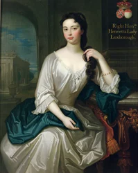 Retrato de Henrietta, filha de Henrique, 1º visconde de São João, casado em 1727 Robert Knight, criou o Barão Luxborough de Shannon em 1745
