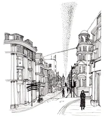 Cornmarket Street, 2019 (caneta e tinta)