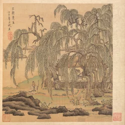 Pinturas de Mestres Antigos: Sr. Cinco Salgueiros (Wuliu), Tao Yuanming