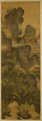Montanhas de Torre e Cascatas Fantásticas, c.1600 (tinta e cor sobre seda)