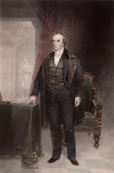 Retrato de Daniel Webster (1782-1852), de Harding, Chester (1792-1866). Mezzotint. Coleção Particular