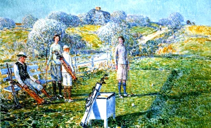 Um jogo de golfe