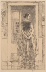 Garota em um vestido moderno