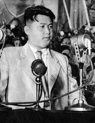 Retrato de Kim Il Sung, presidente da República Popular Democrática da Coreia