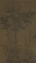 Bambu e pardais, dinastia Yuan ou Ming, final do século XIV