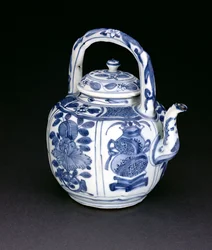 Pote de vinho kraak azul e branco, Wanli, 1590-1610 (porcelana)
