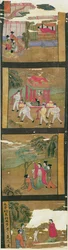 Ch.Lv.0010 Cenas da Vida de Budas, Tunhuang, séc. VII-VIII, (pintura sobre estandarte de seda)