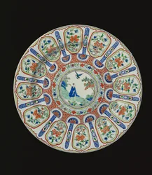 Carregador representando o Poeta Tang Imortal Li Bai, Período Kangxi, c.1690 (porcelana)
