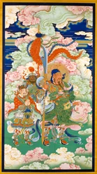Imperador Guan, rolo de suspensão, c.1700