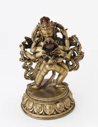 Pai-Mãe Chakrasamvara de quatro braços, final do século 17 à primeira metade do século 18