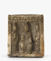 Estela em miniatura de quatro lados, possivelmente dinastia Western Wei, c.550