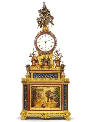 Relógio imperial impressionante, musical e autômato "Daoist Immortal", workshops de Guangzhou, período Qianlong, 1736-1795