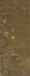 Faisões e Flores de Ameixa Cobertas de Neve, dinastia Ming ou Qing, do século XV ao XVIII