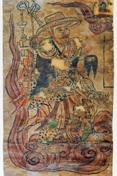 Monge-peregrino, miniatura, Dunhuang, civilização chinesa, século IX