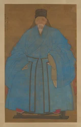 Retrato do tataravô do artista Yizhai aos 85 anos