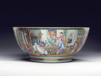 Punchbowl raro e maciço, c.1775
