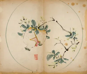 Dez estampas de estúdio de bambu, 1643 (xilogravura)
