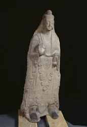 Estátua do Buda Sakyamuni, dinastia Wei do Norte, c.386-534 (calcário)