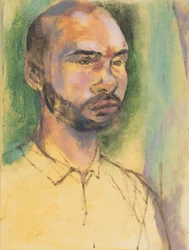 Roy, estudo a óleo de um retrato, 2017
