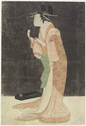 Misayama da Casa Cho_jiya Indo para a cama, c. 1796-1797