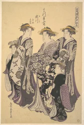 A oiran Segawa de Matsubaya (a Casa do Pinheiro)
